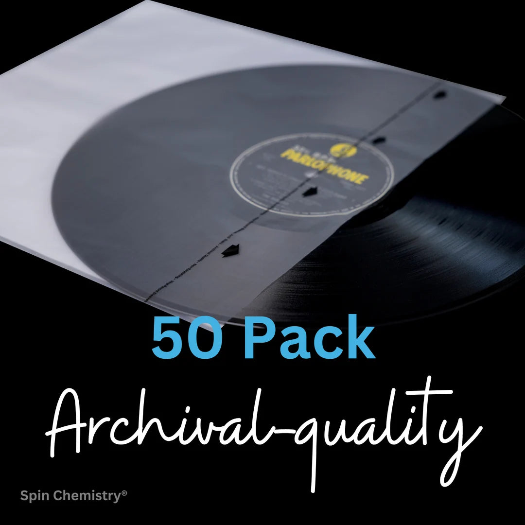 Spin Chemistry 50 Pack Archival Grade 12" Record Inner Sleeves (White)