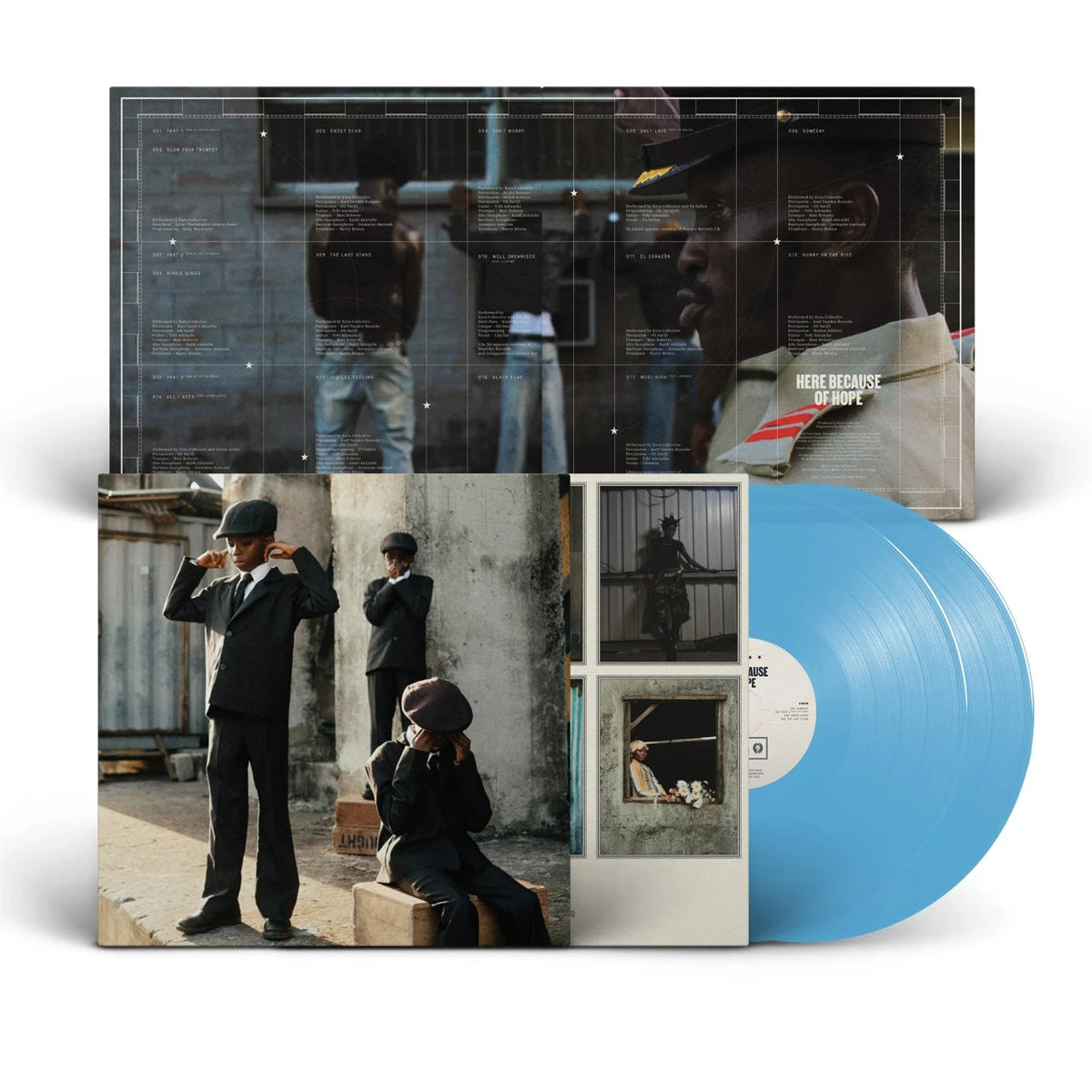 Ezra Collective - Here Because of Hope (2LP, Transparent Ocean Blue Colour Vinyl)