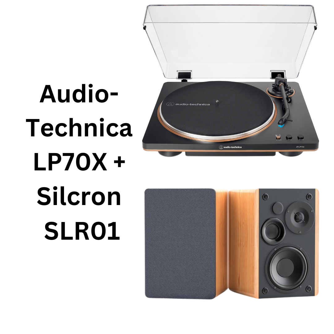 Audio-Technica LP70X & Silcron SLR01 Speakers Package Deal