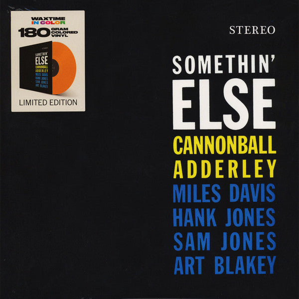 Cannonball Adderley - Somethin' Else (Wax Time In Colour Orange Vinyl)