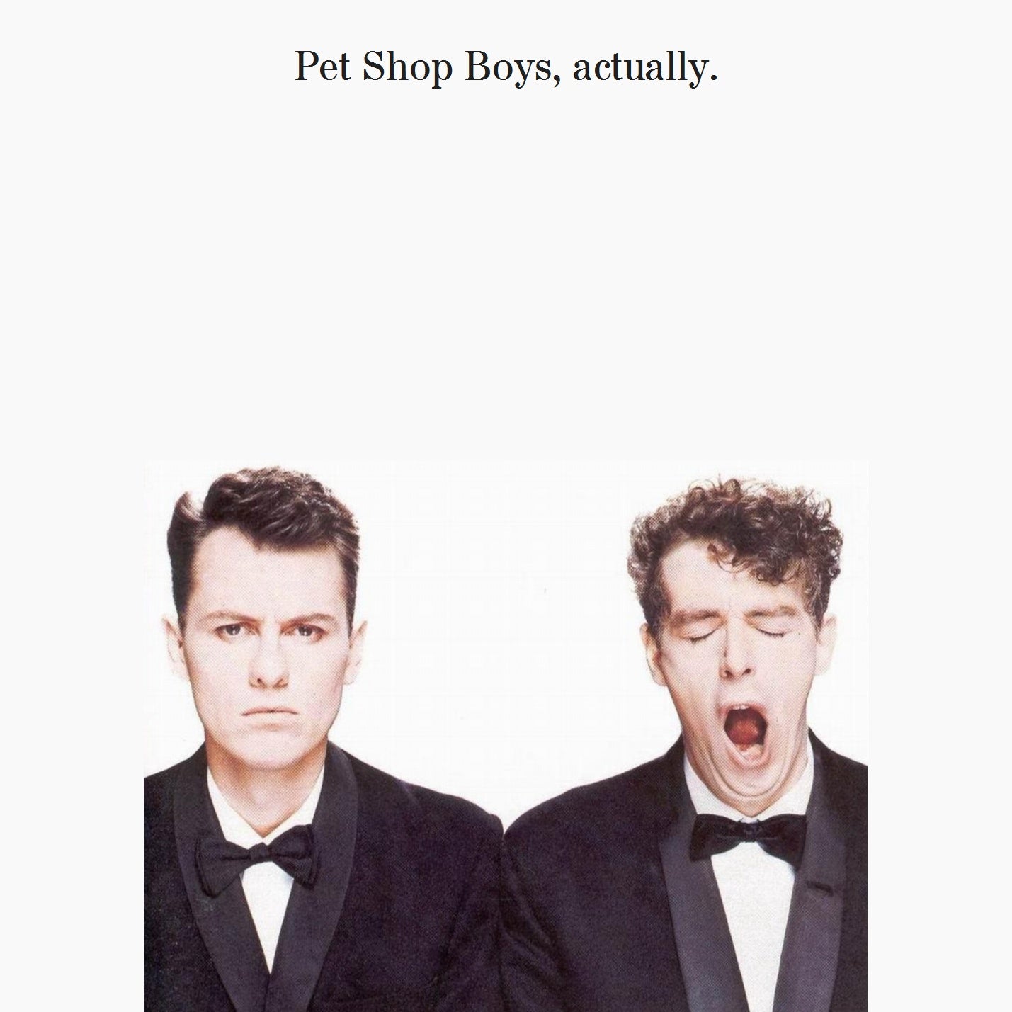 Pet shop boys - Actually