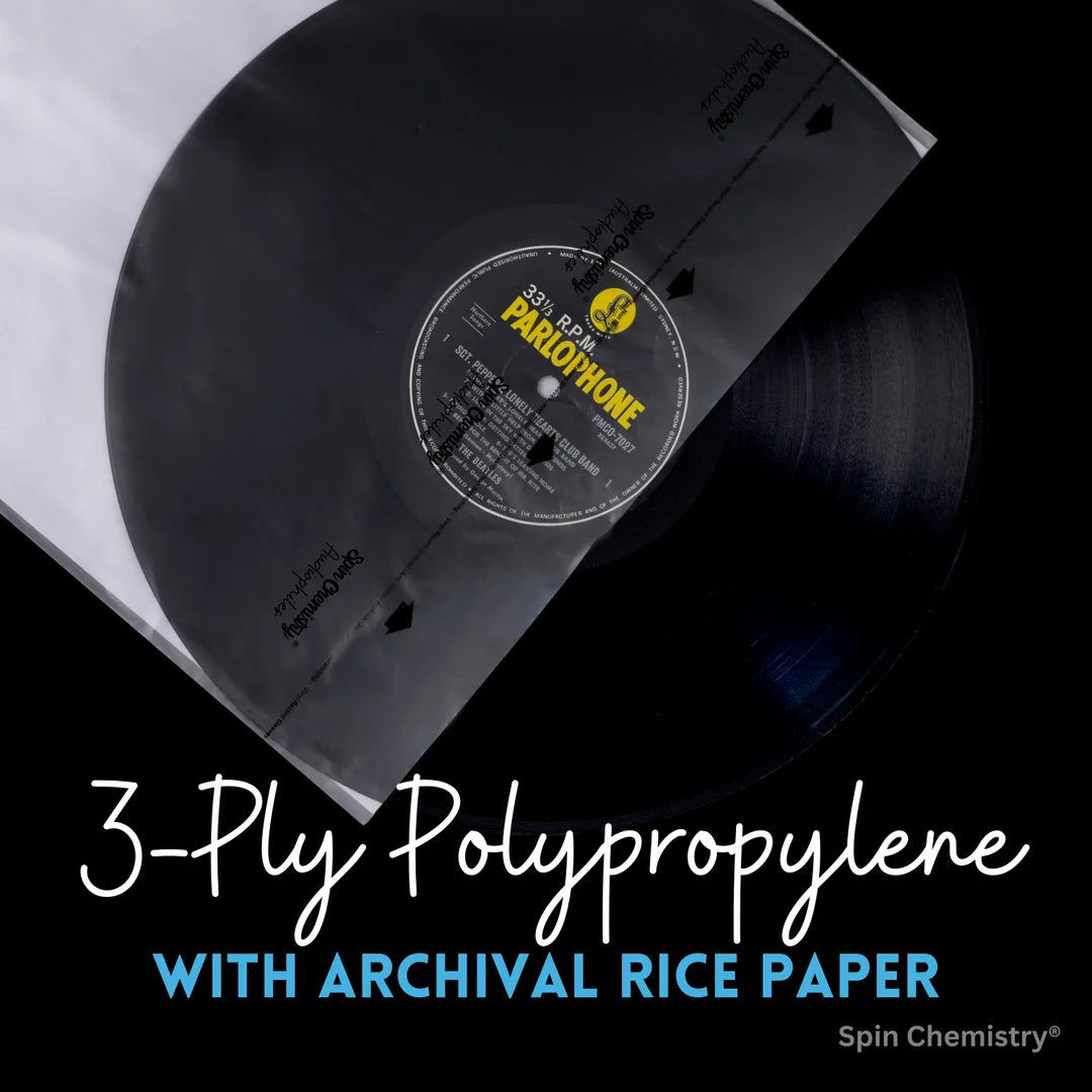 Spin Chemistry  50 Pack Archival Grade 12" Record Inner Sleeves (White)
