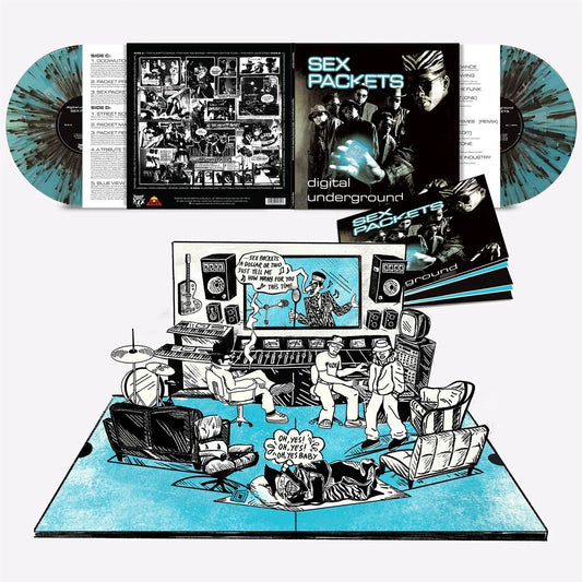 Digital Underground - Sex Packets (Deluxe 35th Anniversary Light Blue & Black Splatter Coloured 2LP Vinyl with a Pop-Up Sleeve)