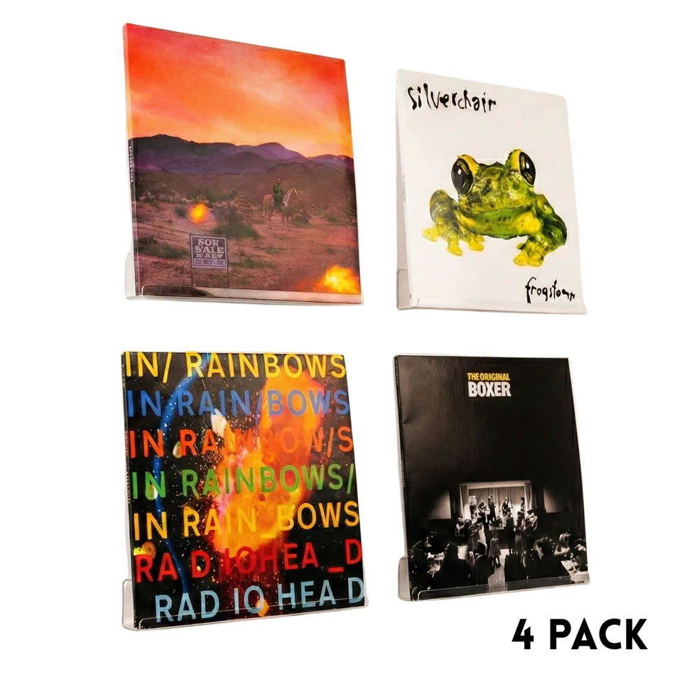 Spin Chemistry Clear Acrylic Vinyl Record Floating Shelf - 4 Pack (Ghost Racks)