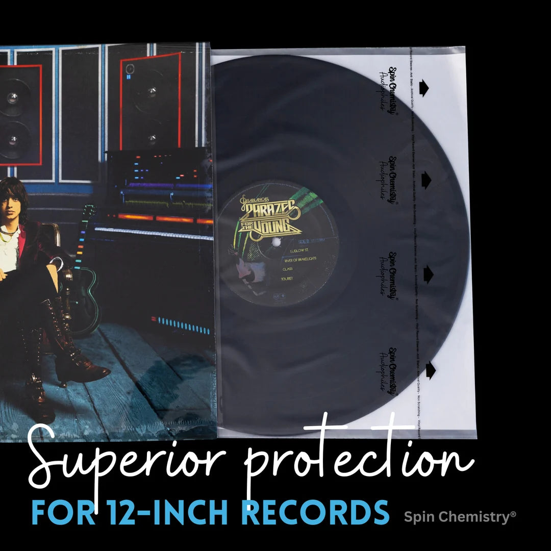 Spin Chemistry  50 Pack Archival Grade 12" Record Inner Sleeves (White)