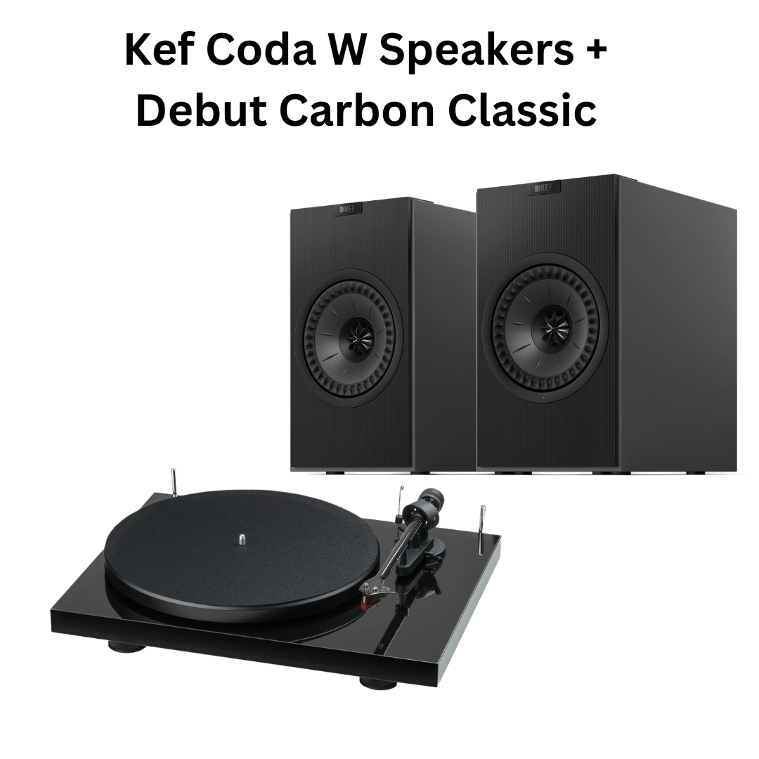Kef Coda W Speakers + Pro-Ject Debut Classic Package Deal