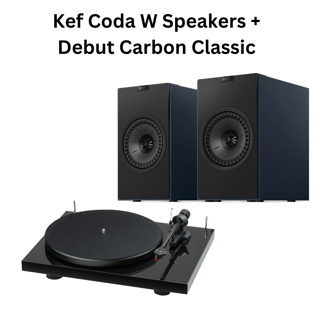 Kef Coda W Speakers + Pro-Ject Debut Classic Package Deal