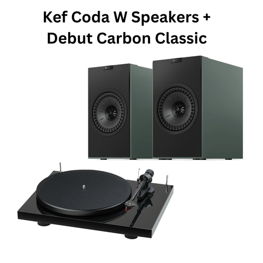 Kef Coda W Speakers + Pro-Ject Debut Classic Package Deal