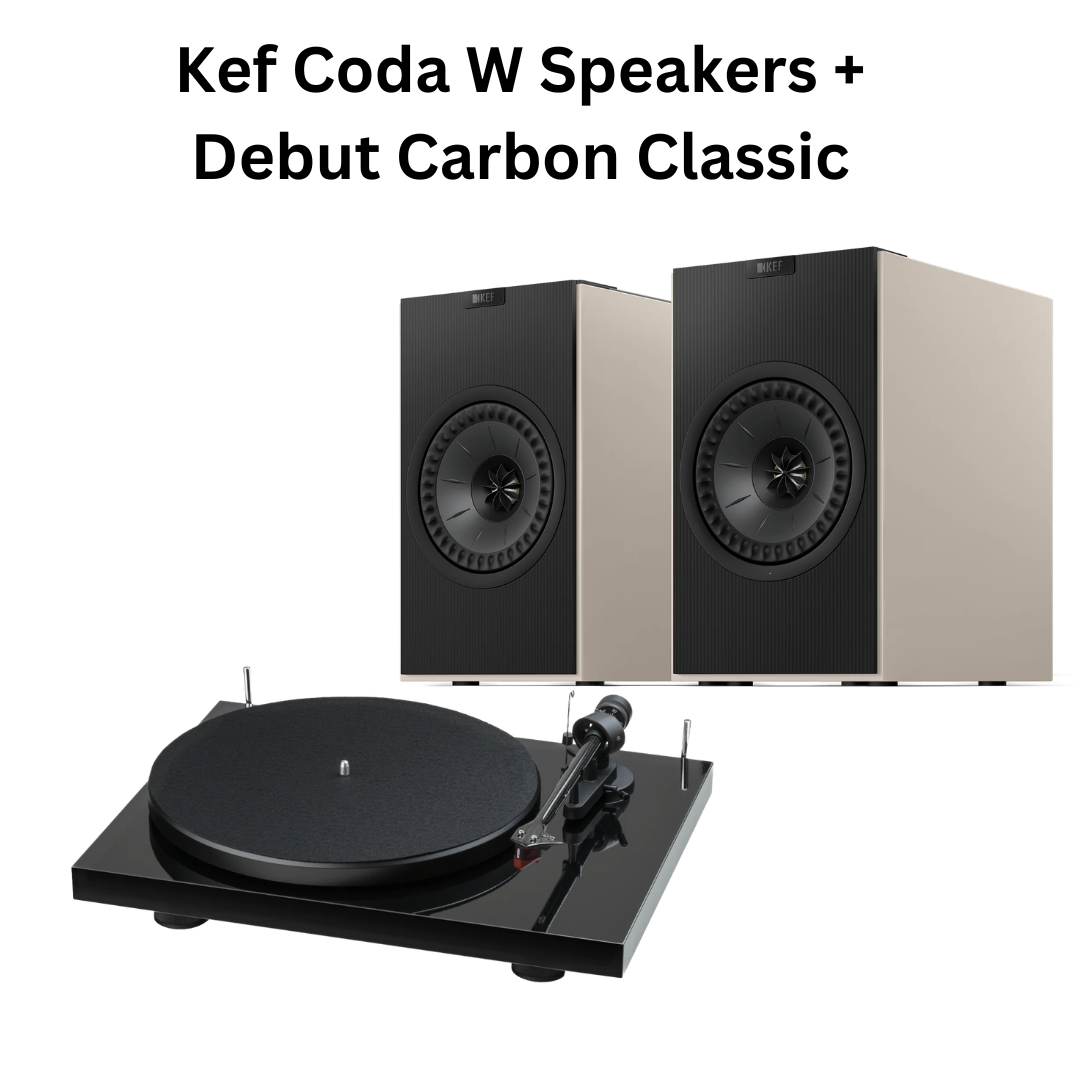 Kef Coda W Speakers + Pro-Ject Debut Classic Package Deal