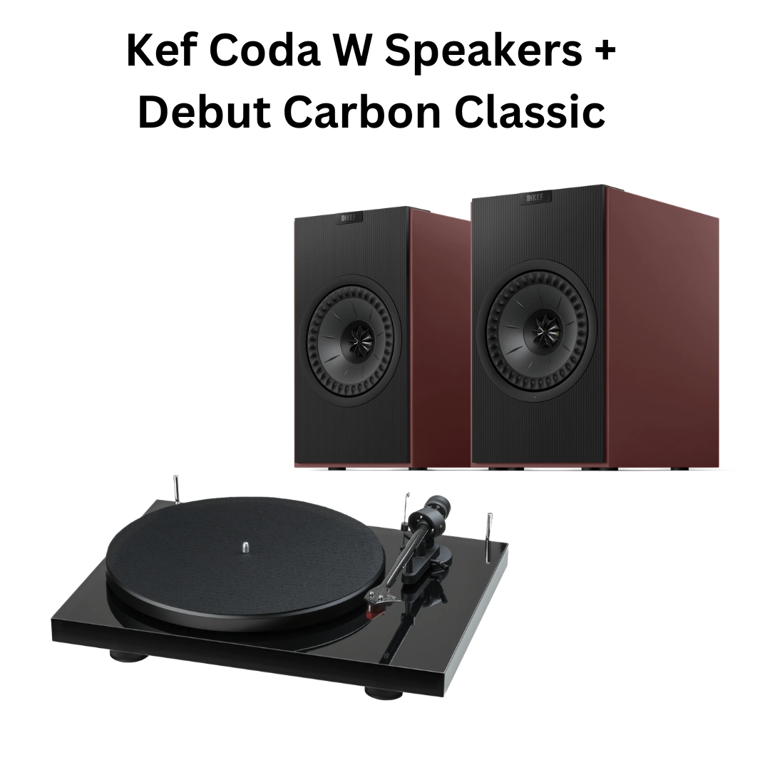 Kef Coda W Speakers + Pro-Ject Debut Classic Package Deal