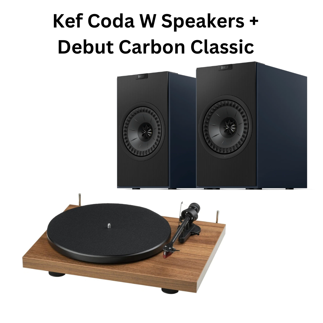 Kef Coda W Speakers + Pro-Ject Debut Classic Package Deal