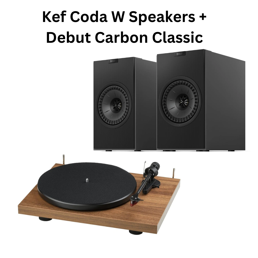 Kef Coda W Speakers + Pro-Ject Debut Classic Package Deal