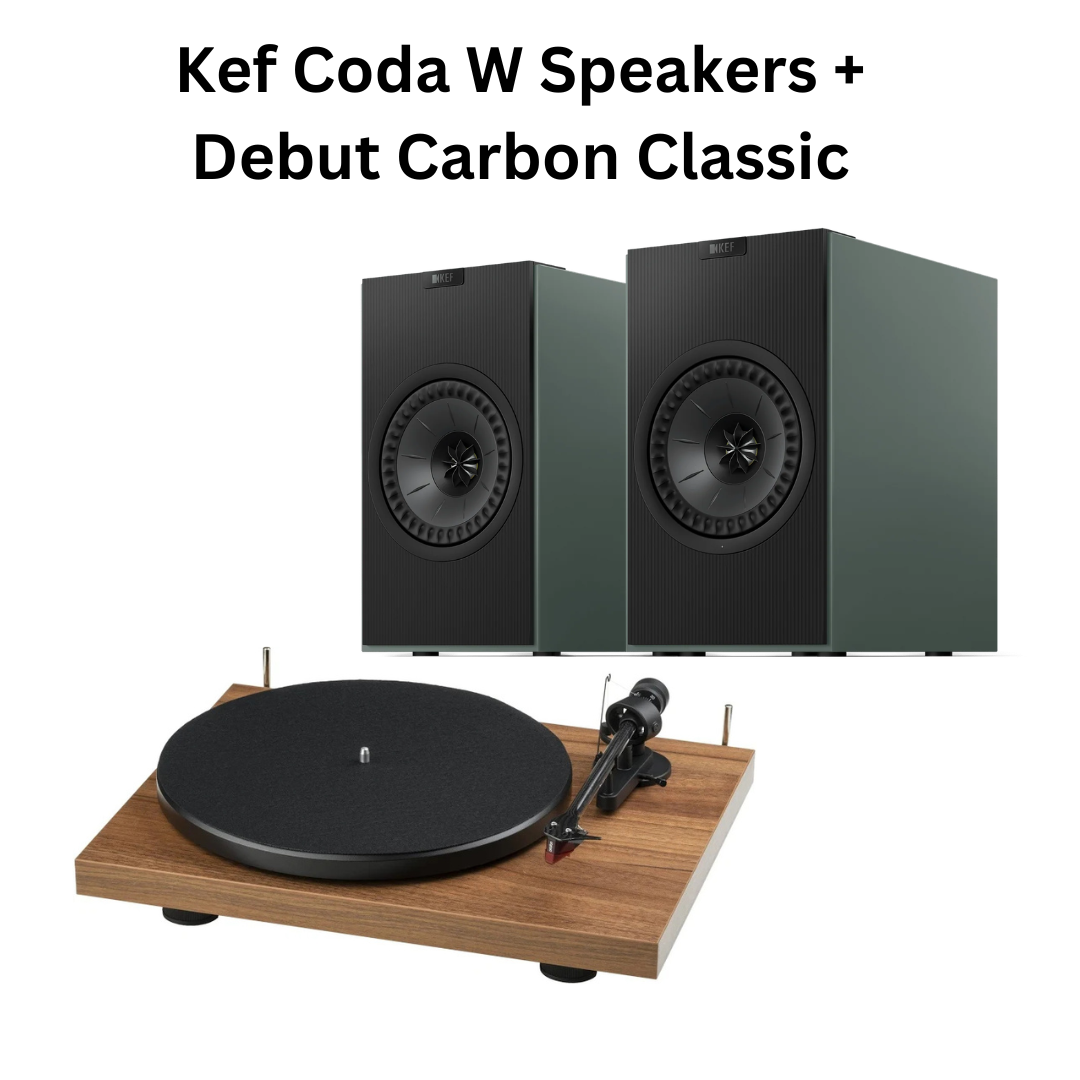 Kef Coda W Speakers + Pro-Ject Debut Classic Package Deal