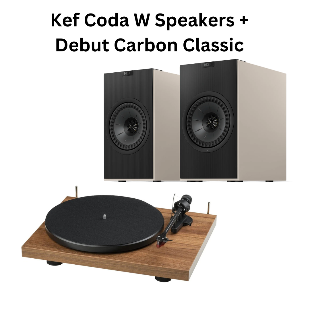 Kef Coda W Speakers + Pro-Ject Debut Classic Package Deal