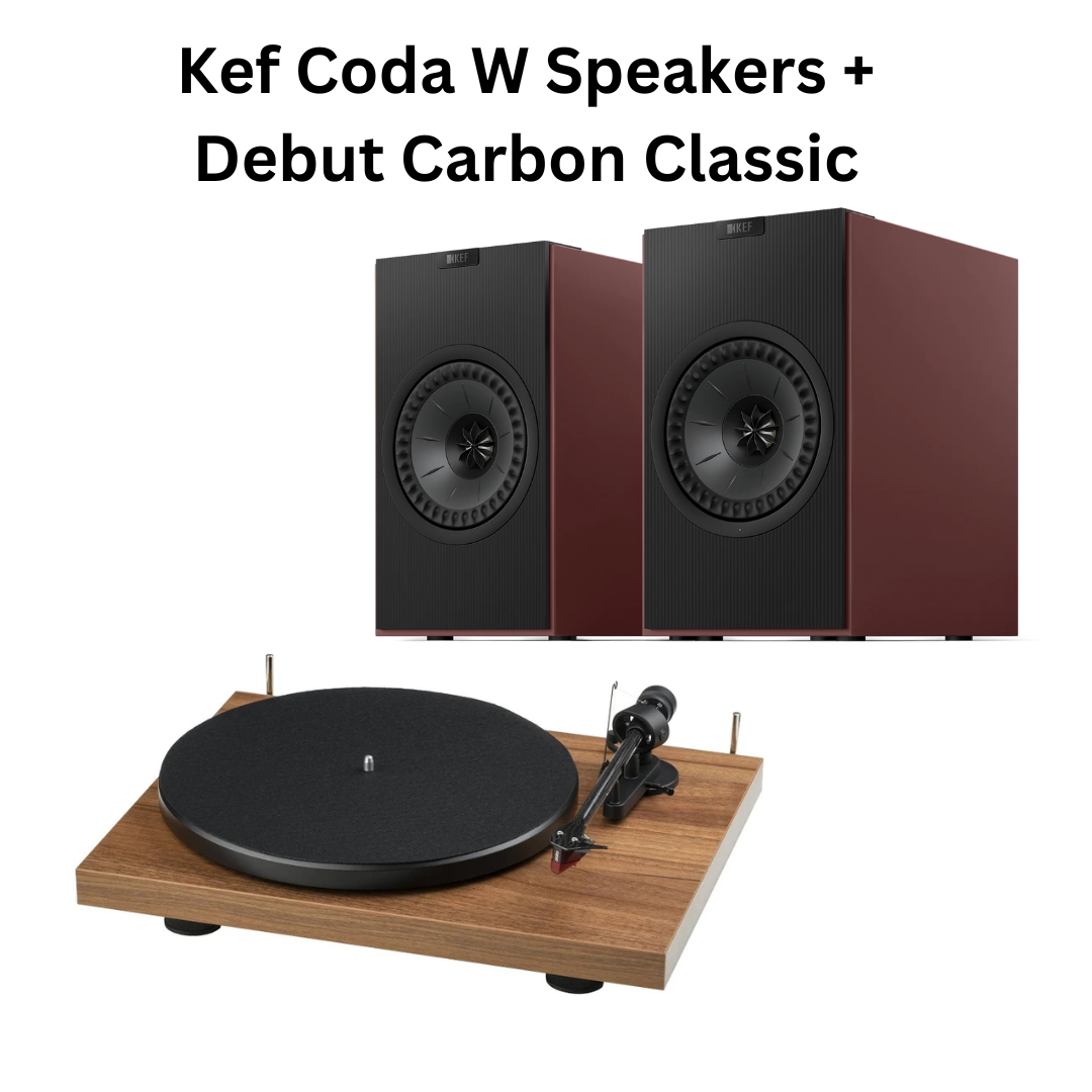 Kef Coda W Speakers + Pro-Ject Debut Classic Package Deal
