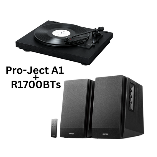 Pro-Ject Automat A1 Turtable & Edifier R1700BT Bookshelf Speakers Package Deal