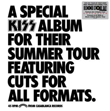RSD2026 - KISS - Special KISS Tour EP (A Special KISS Tour Album) - RSD 2026 Black & White Splatter Vinyl LP Record