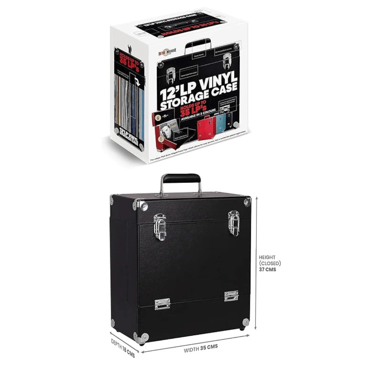 Retro Musique - 12" LP Vinyl Storage Case