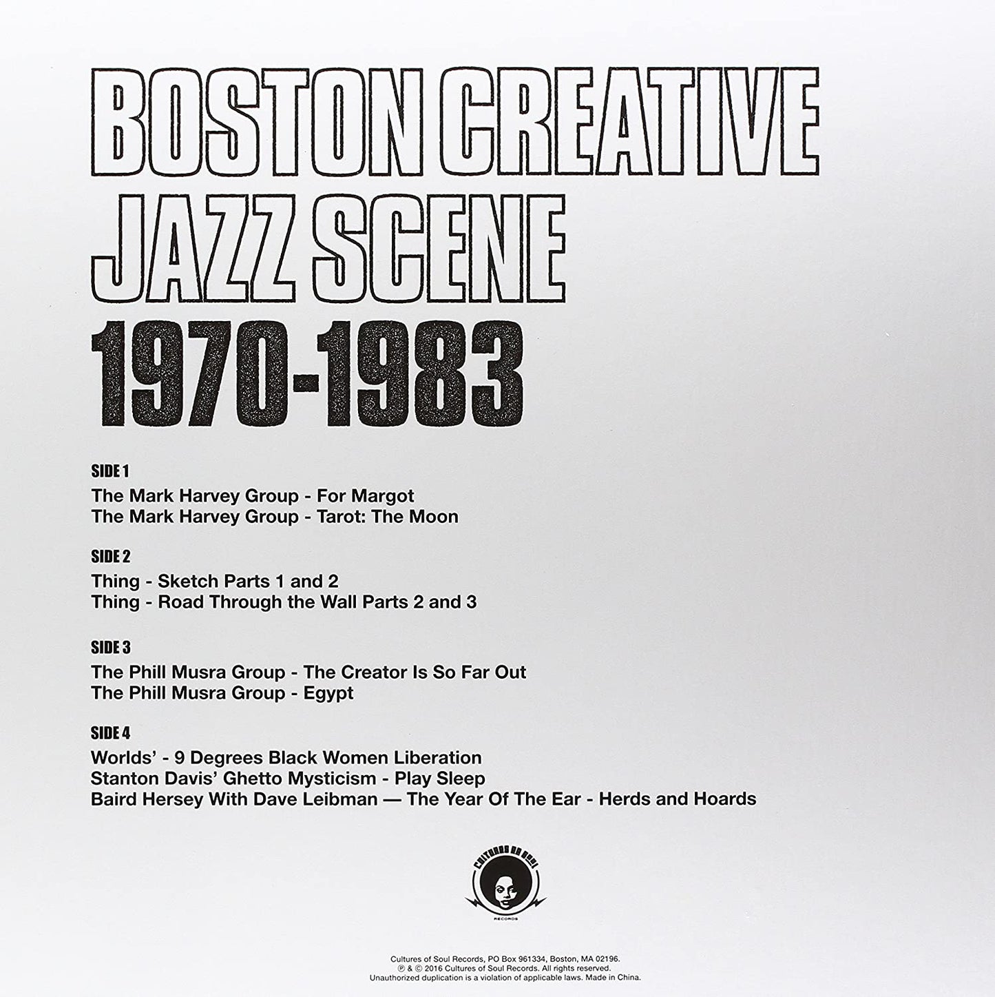 V/A - The Boston Creative Jazz Scene 1970-83
