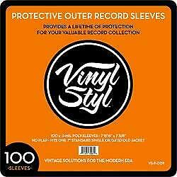 Vinyl Styl 3-mil 7" Outer record Sleeves